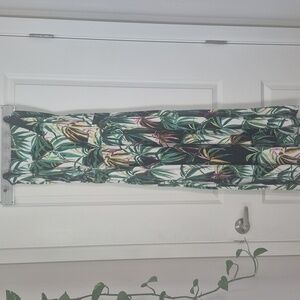 Soma Tropical Green Leaf Pattern Dress Sz S